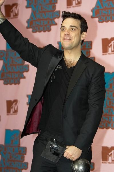 Robbie Williams<br>2005 MTV European Music Awards Lisbon - Press Room