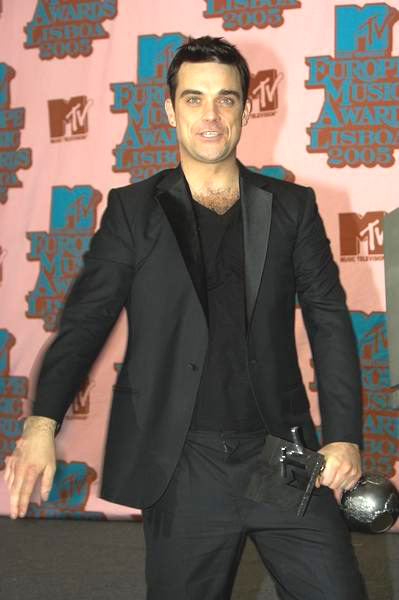 Robbie Williams<br>2005 MTV European Music Awards Lisbon - Press Room