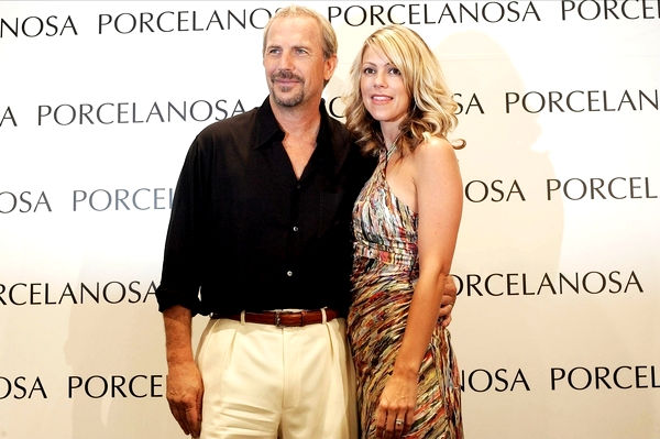 Kevin Costner, Christine Baumgartner<br>Kevin Costner and His Wife With Claudia Schiffer Attend Porcelanosa Lunch In Spain