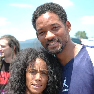 Will Smith;Jada Pinkett Smith; in Ozzfest 2005 at the Tweeter Center Chicago