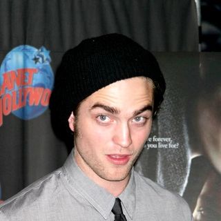 Robert Pattinson; in Robert Pattinson Handprint Ceremony at Planet Hollywood Times Square on November 4, 2008