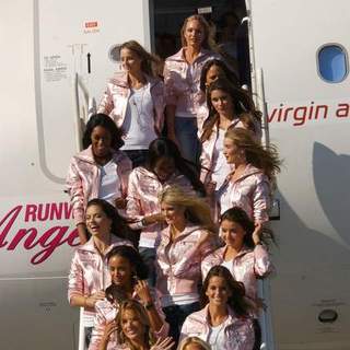 Izabel Goulart;Alessandra Ambrosio;Heidi Klum;Selita Ebanks; in Victoria's Secret Fashion Show heads to Los Angeles on Virgin America