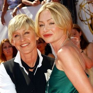 Ellen DeGeneres;Portia de Rossi; in 35th Annual Daytime EMMY Awards - Arrivals