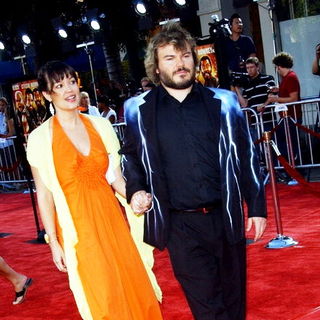 Jack Black;Tanya Haden; in Tropic Thunder Los Angeles Premiere - Arrivals