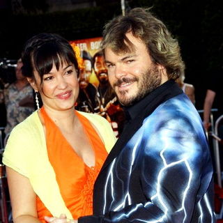 Jack Black;Tanya Haden; in Tropic Thunder Los Angeles Premiere - Arrivals
