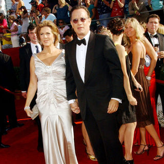 Rita Wilson;Tom Hanks; in 60th Primetime EMMY Awards - Arrivals