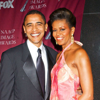 Barack Obama;Michelle Obama; in 36th Annual NAACP Image Awards - Arrivals