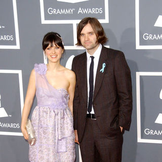 Zooey Deschanel;Ben Gibbard; in The 51st Annual GRAMMY Awards - Arrivals