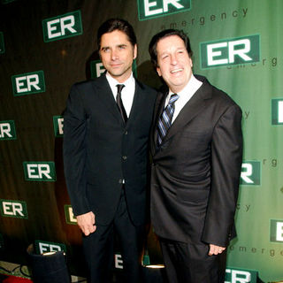John Stamos;Peter Roth; in 'ER' Finale Party - Arrivals