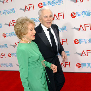 Kirk Douglas;Anne Buydens; in 37th Annual AFI Lifetime Achievement Awards - Arrivals