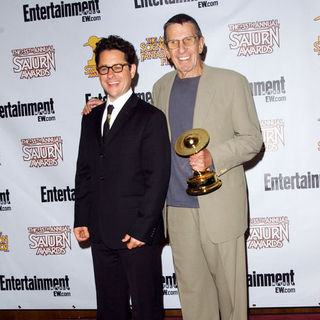 J.J. Abrams;Leonard Nimoy; in 35th Annual Saturn Awards - Press Room