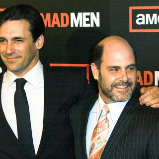 Jon Hamm;Matthew Weiner; in "Mad Men" Season Three Los Angeles Premiere - Arrivals