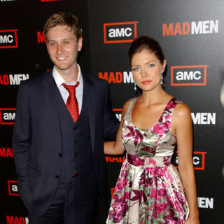 Aaron Staton;Connie Fletcher; in "Mad Men" Season Three Los Angeles Premiere - Arrivals