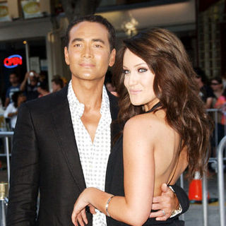 Mark Dacascos;Lacey Schwimmer; in "Whiteout" Los Angeles Premiere - Arrivals