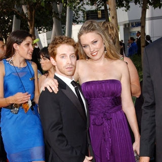 Seth Green;Clare Grant; in The 61st Annual Primetime Emmy Awards - Arrivals