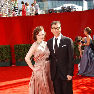 Elisabeth Moss, Fred Armisen in The 61st Annual Primetime Emmy Awards - Arrivals