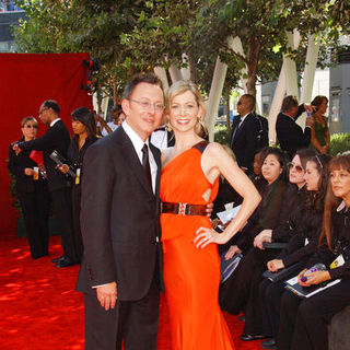 Carrie Preston, Michael Emerson in The 61st Annual Primetime Emmy Awards - Arrivals