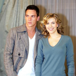 Scarlett Johansson;Jonathan Rhys-Meyers; in Match Point Photo Call at the Hotel Hassler in Italy