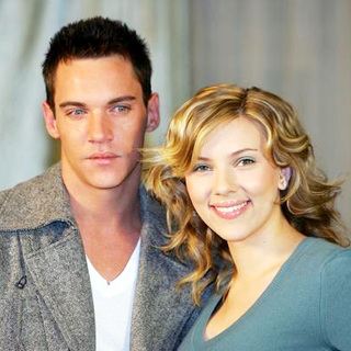Scarlett Johansson;Jonathan Rhys-Meyers; in Match Point Photo Call at the Hotel Hassler in Italy