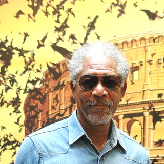 Morgan Freeman; in Batman Begins Italian Photo Call