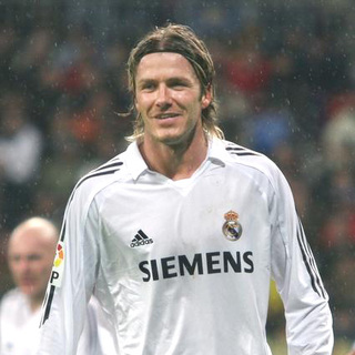 David Beckham; in Spanish League Game Between Real Madrid and Sevilla