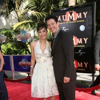 Russell Wong;Flora Cheong-Leen; in "The Mummy: Tomb of the Dragon Emperor" American Premiere - Arrivals