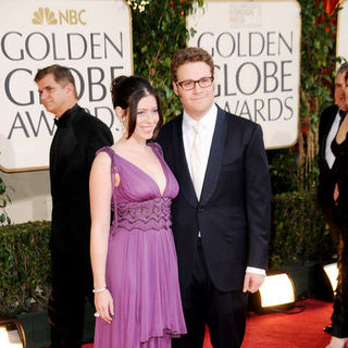 Seth Rogen;Lauren Miller; in 66th Annual Golden Globes - Arrivals