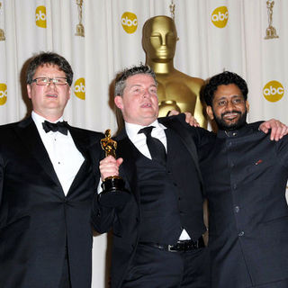 Ian Tap;Richard Pryke;Resul Pookutty; in 81st Annual Academy Awards - Press Room