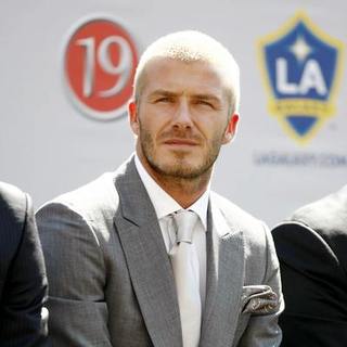 David Beckham; in Los Angeles Galaxy Introduce David Beckham - Press Conference