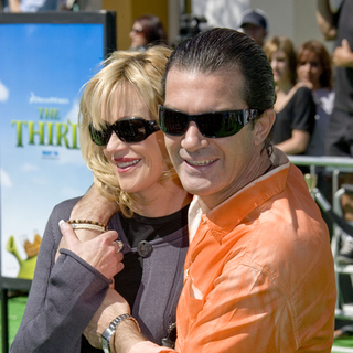 Antonio Banderas;Melannie Griffith; in Shrek The Third - Los Angeles Movie Premiere - Arrivals