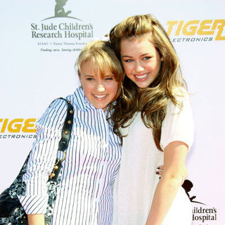 Emily Osment;Miley Cyrus; in Variety's Power of Youth event benefiting St. Jude Children's Hospital