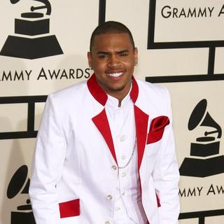 Chris Brown; in 50th Annual GRAMMY Awards - Arrivals