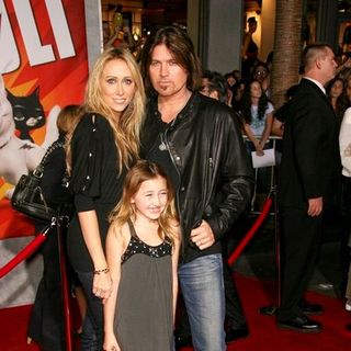 Billy Ray Cyrus;Tish Cyrus; in "Bolt" World Premiere - Arrivals