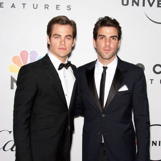 Chris Pine;Zachary Quinto; in 66th Annual Golden Globes NBC After Party - Arrivals