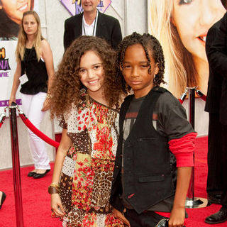 Jaden Smith;Madison Pettis; in "Hanna Montana: The Movie" World Premiere - Arrivals