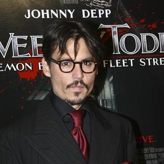 Johnny Depp; in "Sweeney Todd: The Demon Barber of Fleet Street" New York Premiere - Inside Arrivals