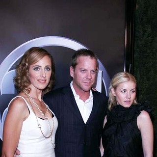 Kim Raver, Kiefer Sutherland, Elisha Cuthbert in 24 100th episode & 5th season premiere party