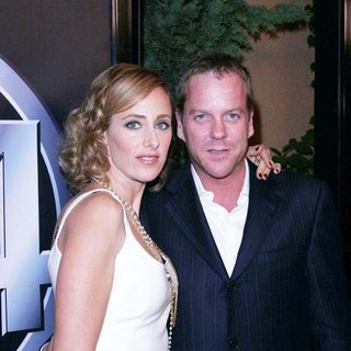 Kim Raver, Kiefer Sutherland in 24 100th episode & 5th season premiere party