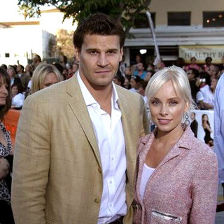 David Boreanaz;Jaime Bergman; in Mr and Mrs Smith Los Angeles Premiere - Arrivals