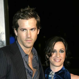 Alanis Morissette;Ryan Reynolds; in Blade Trinity Los Angeles Premiere - Red Carpet