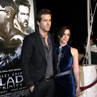 Alanis Morissette;Ryan Reynolds; in Blade Trinity Los Angeles Premiere - Red Carpet