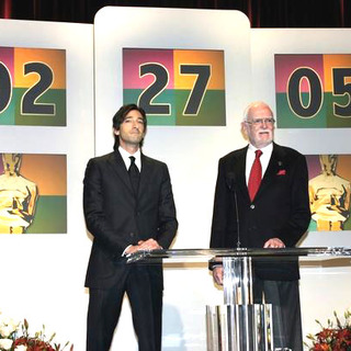 Adrien Brody;Frank Pierson; in 77th Annual Acedemy Awards Nominations Announcements