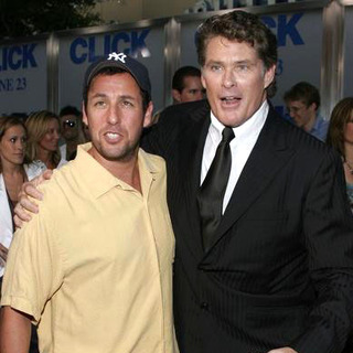 Adam Sandler;David Hasselhoff; in Click Los Angeles Premiere