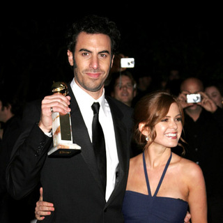 Sacha Baron Cohen, Isla Fisher in Paramount Pictures 2007 Golden Globe Award After-Party
