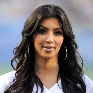 Kim Kardashian; in 2009 MLB - Washington Nationals at Los Angeles Dodgers (3-10) - May 6, 2009