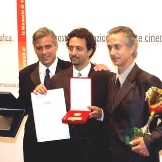 George Clooney;David Strathairn;Grant Heslov; in 2005 Venice Film Festival - Golden Lion Award
