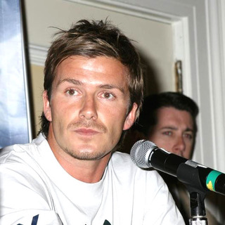 David Beckham; in David Beckham Press Conference Prior To The Match Between Columbia And England At Giants Stadium