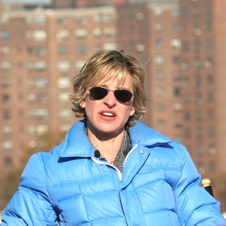 Ellen Degeneres; in Ellen Degeneres, Rosie Perez, and The Cast of Rent Tape Here Brooklyn Segment