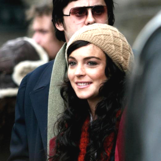 Lindsay Lohan in Lindsay Lohan and Jared Leto on Location for Chapter 27 - January 21, 2006