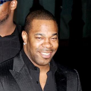 Busta Rhymes in Donatella Versace Celebrates the Launch of Versace Menswear 2008 at Barney's in New York